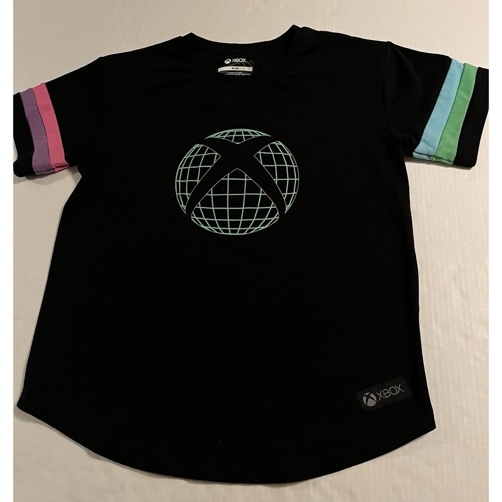 Microsoft Xbox 2020 Logo Short Sleeve Colorful T-Shirt MED Gaming Meta Threads